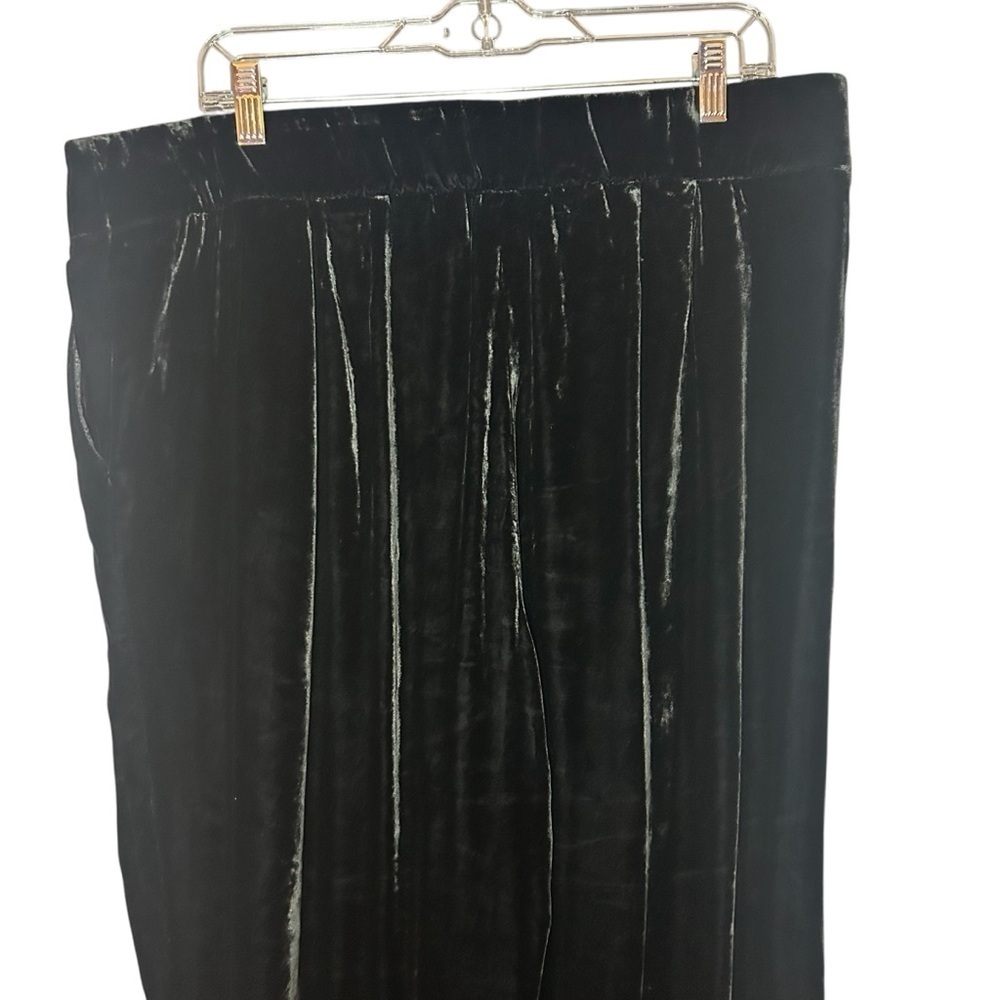 Talbots Black Velour Wide Leg Pants NWT Size 14 Dressy Evening - Picture 4 of 12